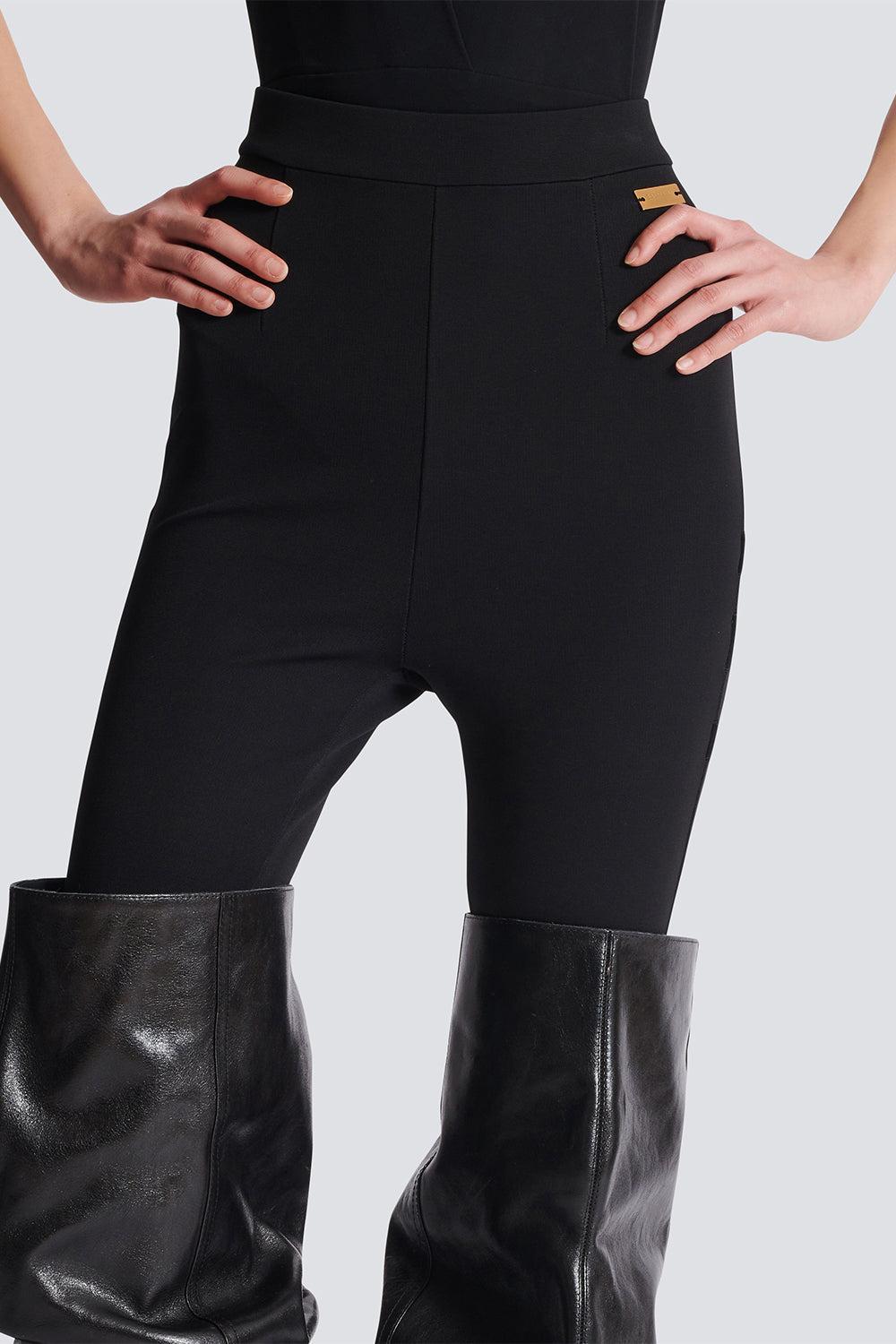 Zip Legging-NOIR-S-CLOTHINGPANTSLIM FIT-BALMAIN