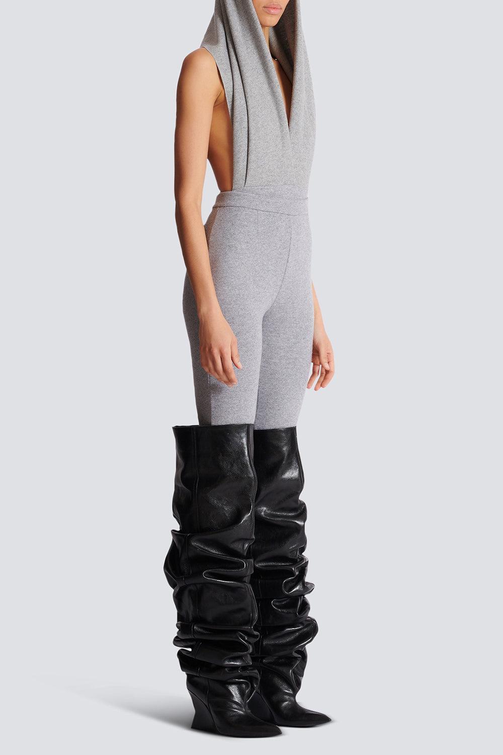 Side Zip Legging-GRISCHIN-S-CLOTHINGPANTSLIM FIT-BALMAIN