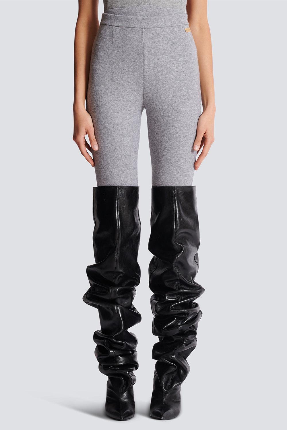 Side Zip Legging-GRISCHIN-S-CLOTHINGPANTSLIM FIT-BALMAIN
