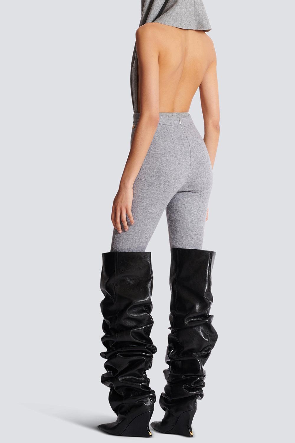Side Zip Legging-GRISCHIN-S-CLOTHINGPANTSLIM FIT-BALMAIN
