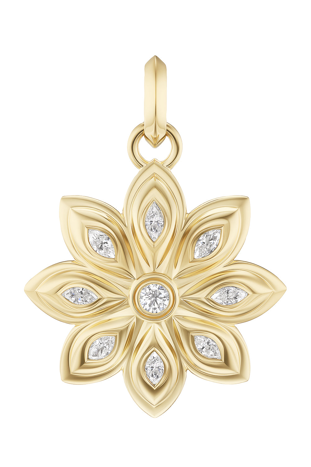 Diamond Flower Bloom Pendant