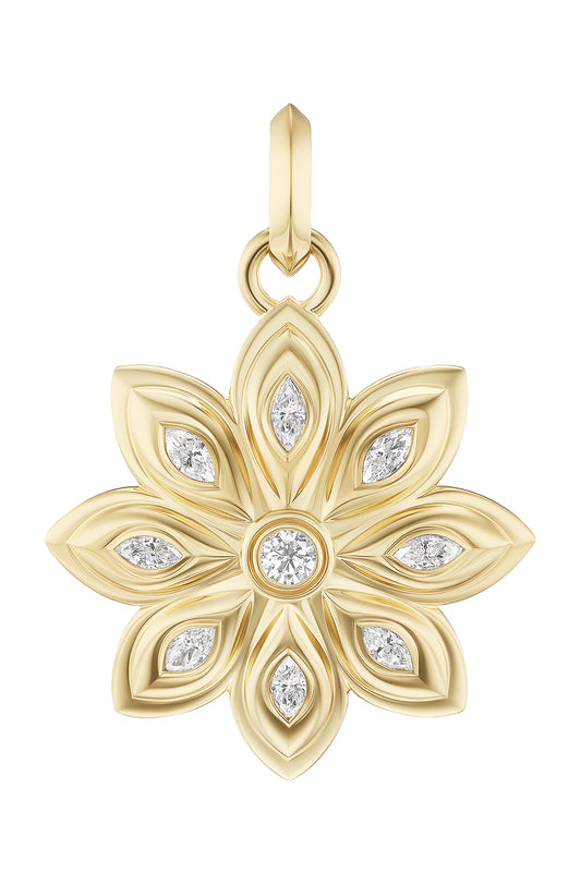 Diamond Flower Bloom Pendant