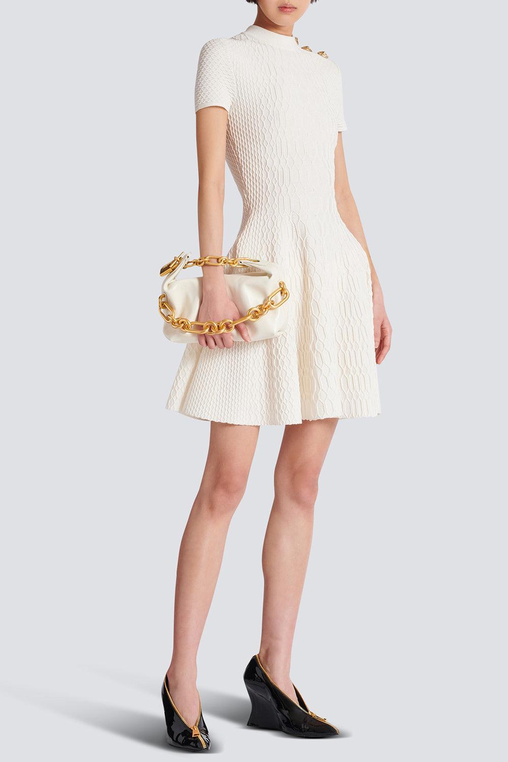 Mini Sync Bag - Creme-CREME-HANDBAGTOP HANDLE-BALMAIN