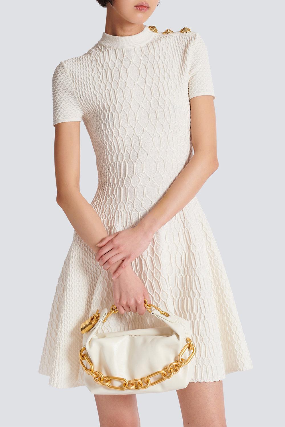 Mini Sync Bag - Creme-CREME-HANDBAGTOP HANDLE-BALMAIN