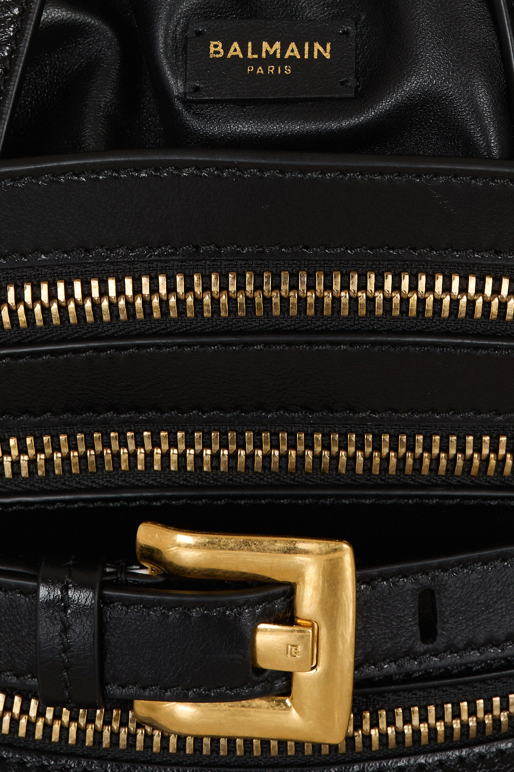 Mini Shuffle Bag - Noir-NOIR-HANDBAGTOP HANDLE-BALMAIN