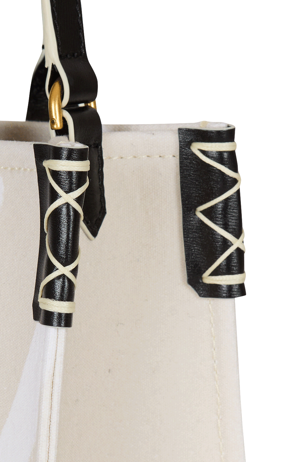 Small B-Army Shopper - Zebra Canvas-NTSABLNO-HANDBAGTOTES-BALMAIN