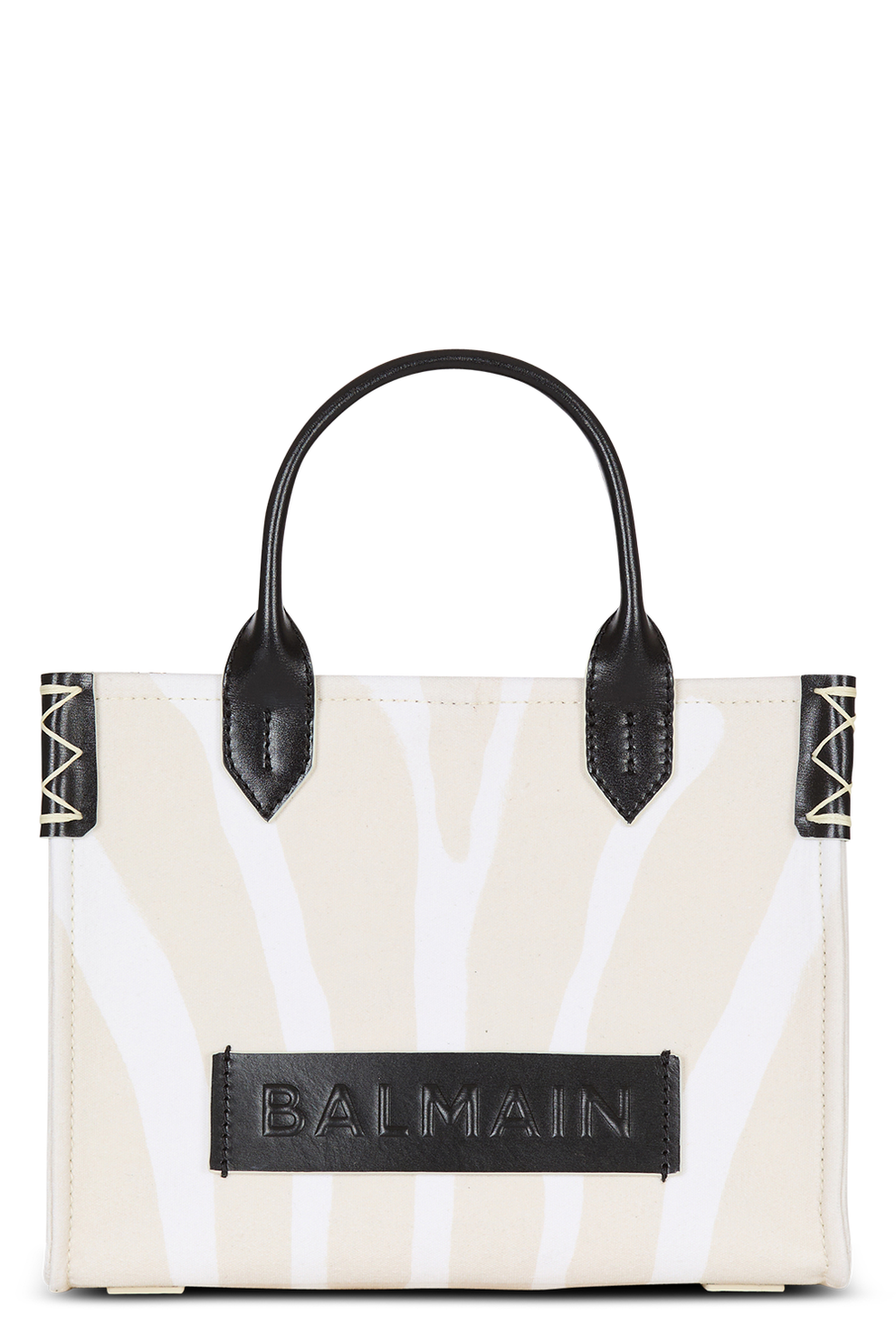 Small B-Army Shopper - Zebra Canvas | BALMAIN – Marissa Collections Small B-Army Shopper - Zebra Canvas | BALMAIN – Marissa Collections