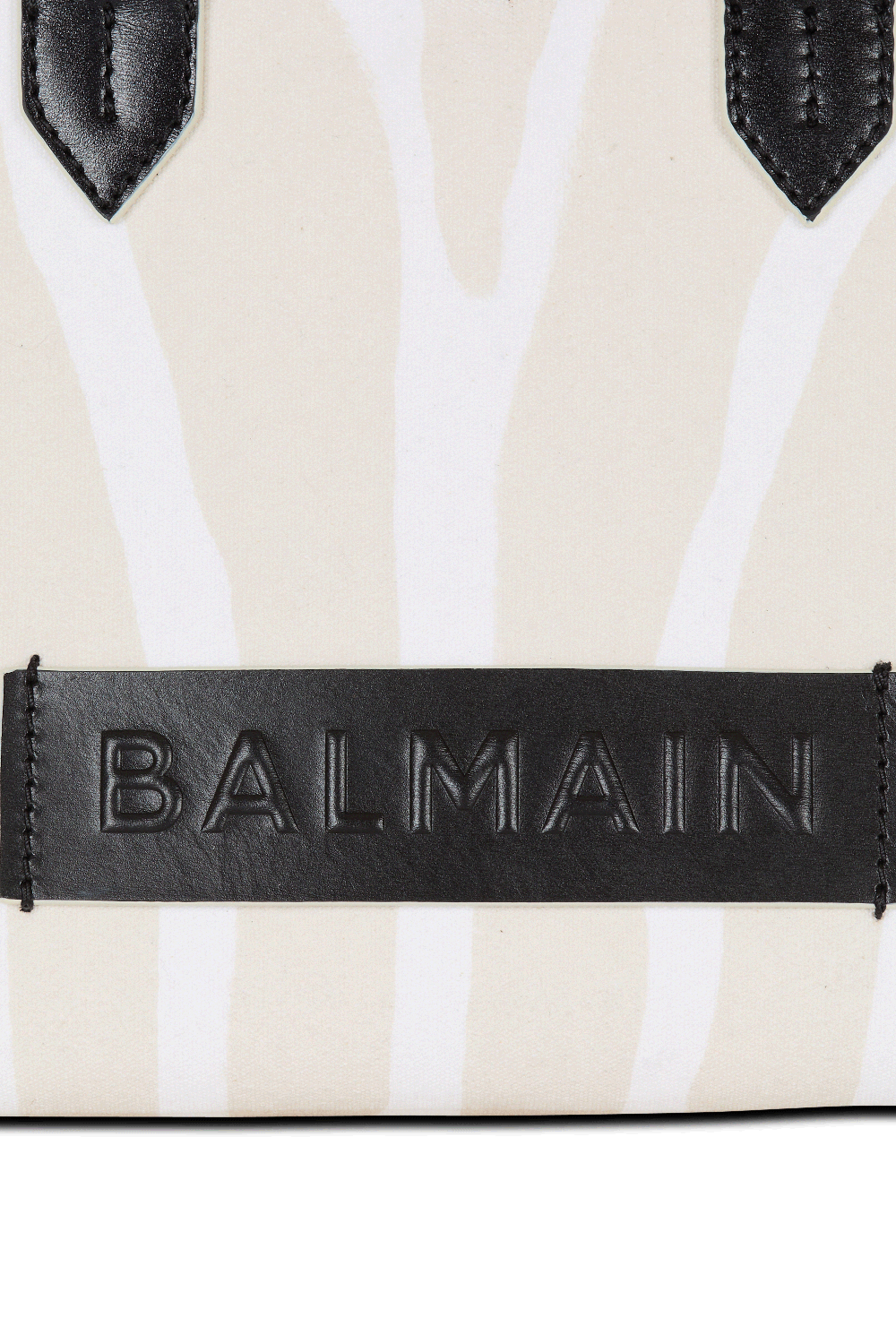  Small B-Army Shopper - Zebra Canvas-NTSABLNO-HANDBAGTOTES-BALMAIN 