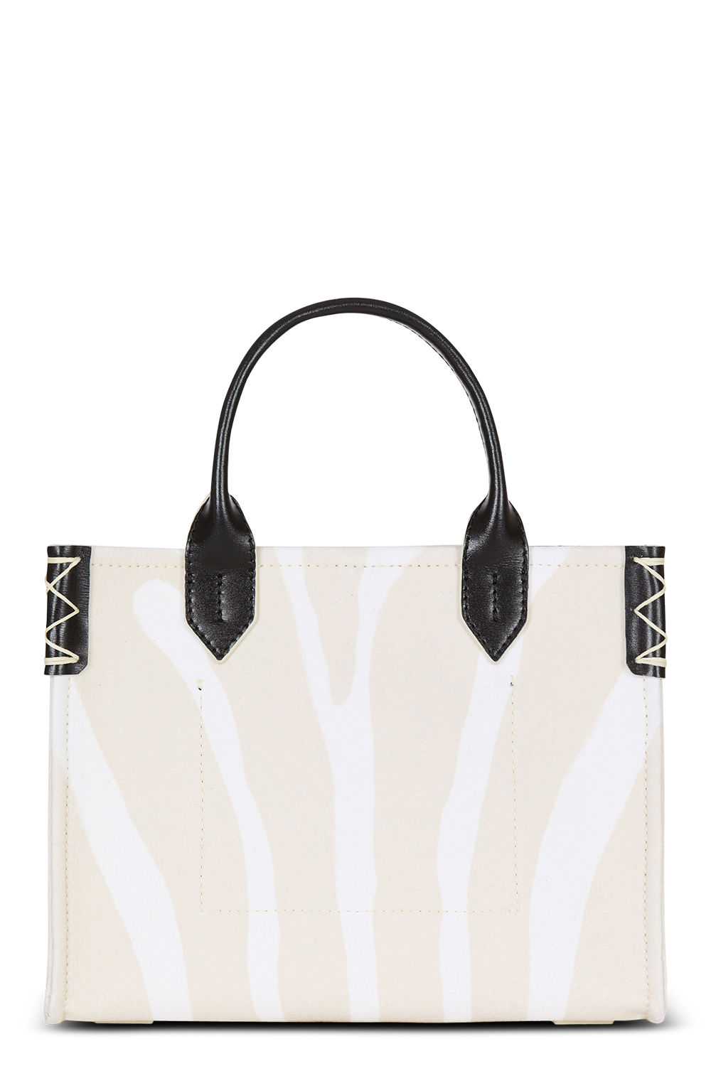 Small B-Army Shopper - Zebra Canvas-NTSABLNO-HANDBAGTOTES-BALMAIN