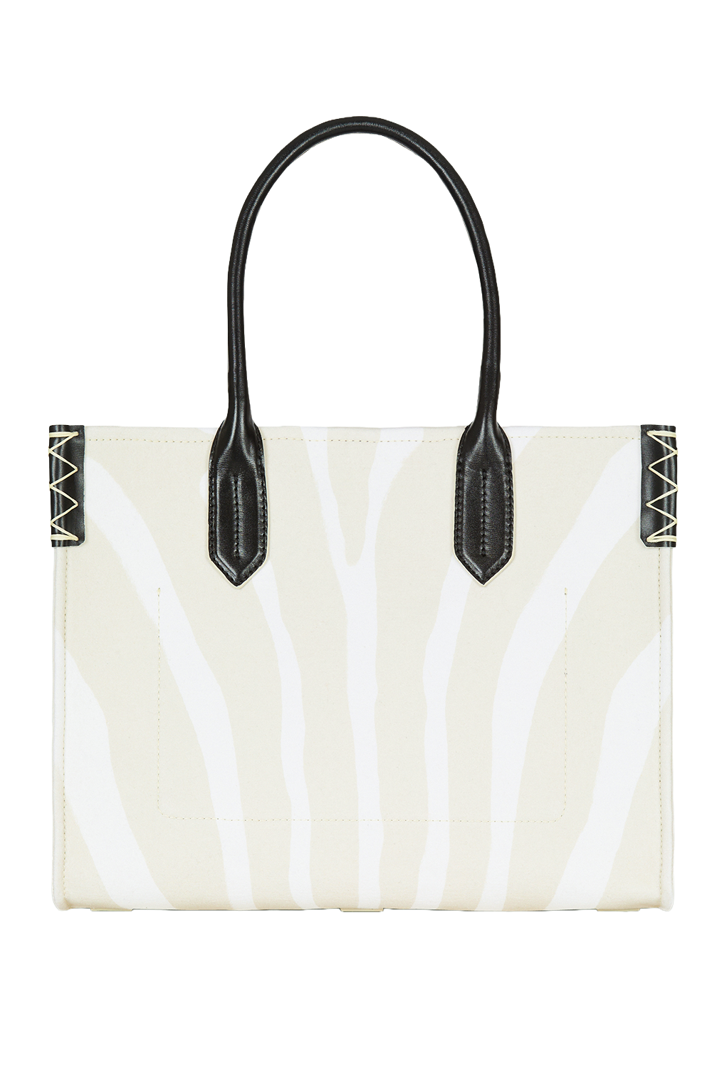  Medium B-Army Shopper Tote - Zebra Canvas-NTSABLNO-HANDBAGTOTES-BALMAIN 