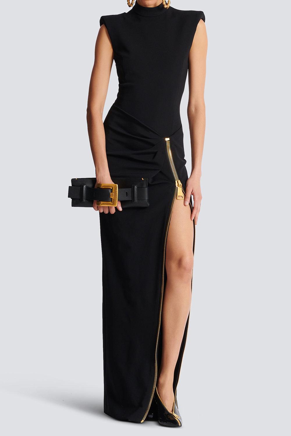 Anthem Clutch - Noir-NOIR-HANDBAGCLUTCHES-BALMAIN