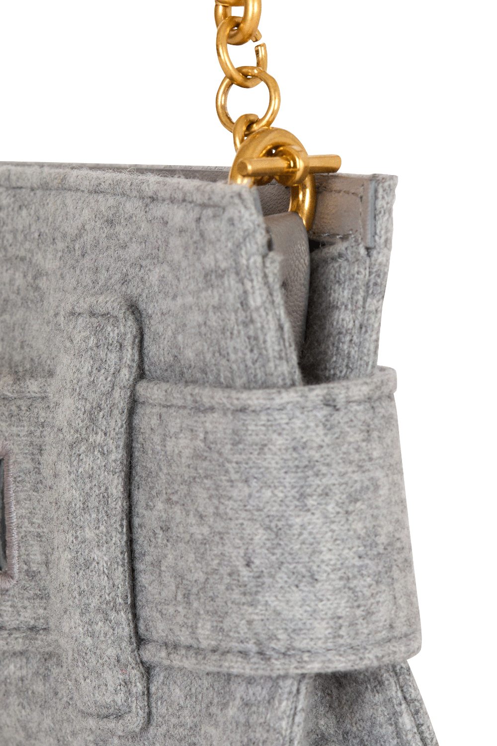 Anthem Clutch - Gris Chine Clair-GRISCHNE-HANDBAGCLUTCHES-BALMAIN