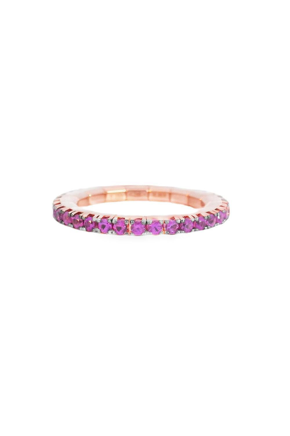 Red Ruby Eternity Stretch Ring-ROSE GOLD-6.25-JEWELRYFINE JEWELRING-ROBERTO DEMEGLIO