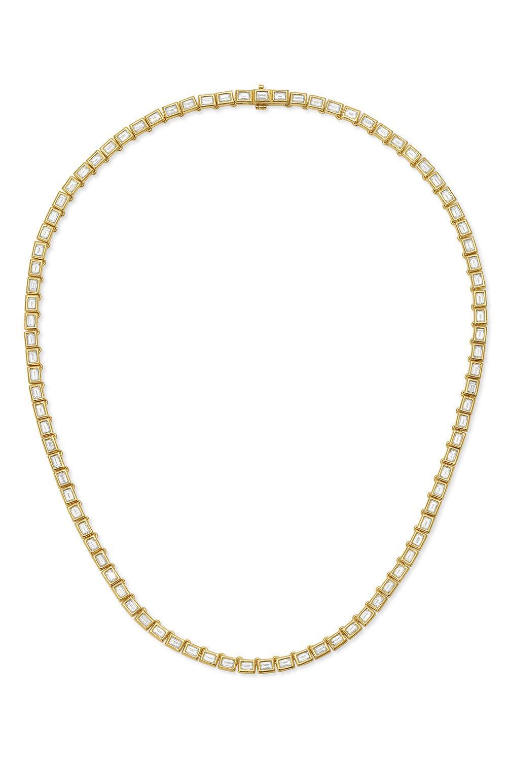 Diamond Baguette Nesting Gem Tennis Necklace-YELLOW GOLD-16-JEWELRYFINE JEWELNECKLACE O-OCTAVIA ELIZABETH