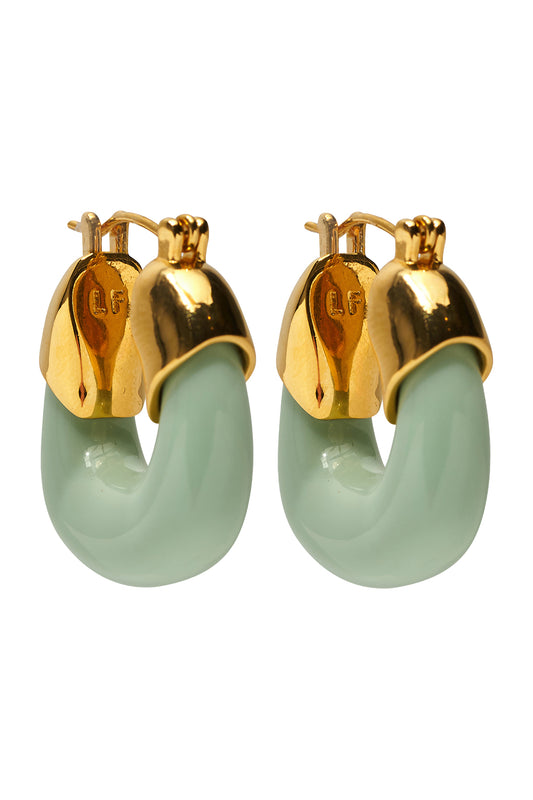 Seafoam Mini Organic Hoops