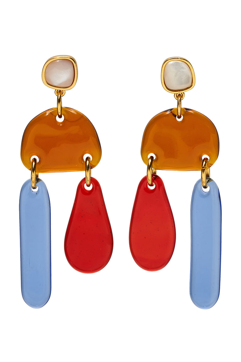 Pearl Sun and Sea Earrings