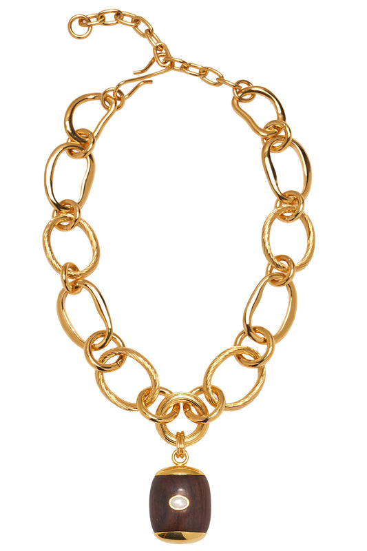 Acacia Wood Beacon Necklace