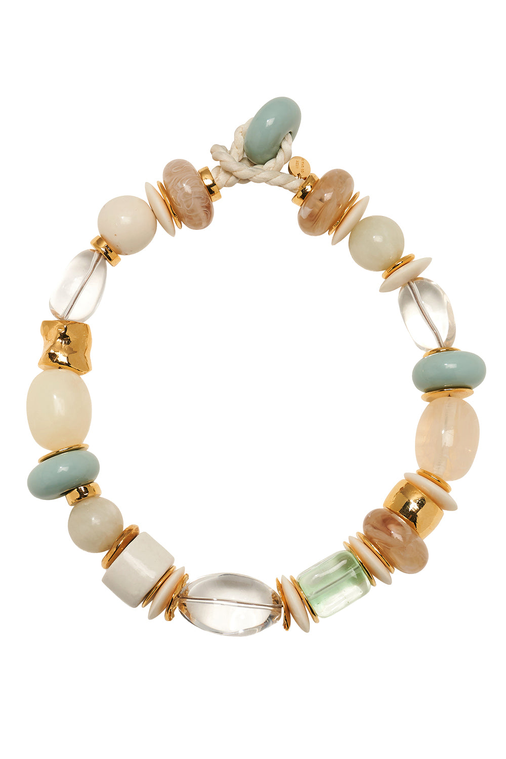 Monument Acrylic Resin Beaded Collar Necklace
