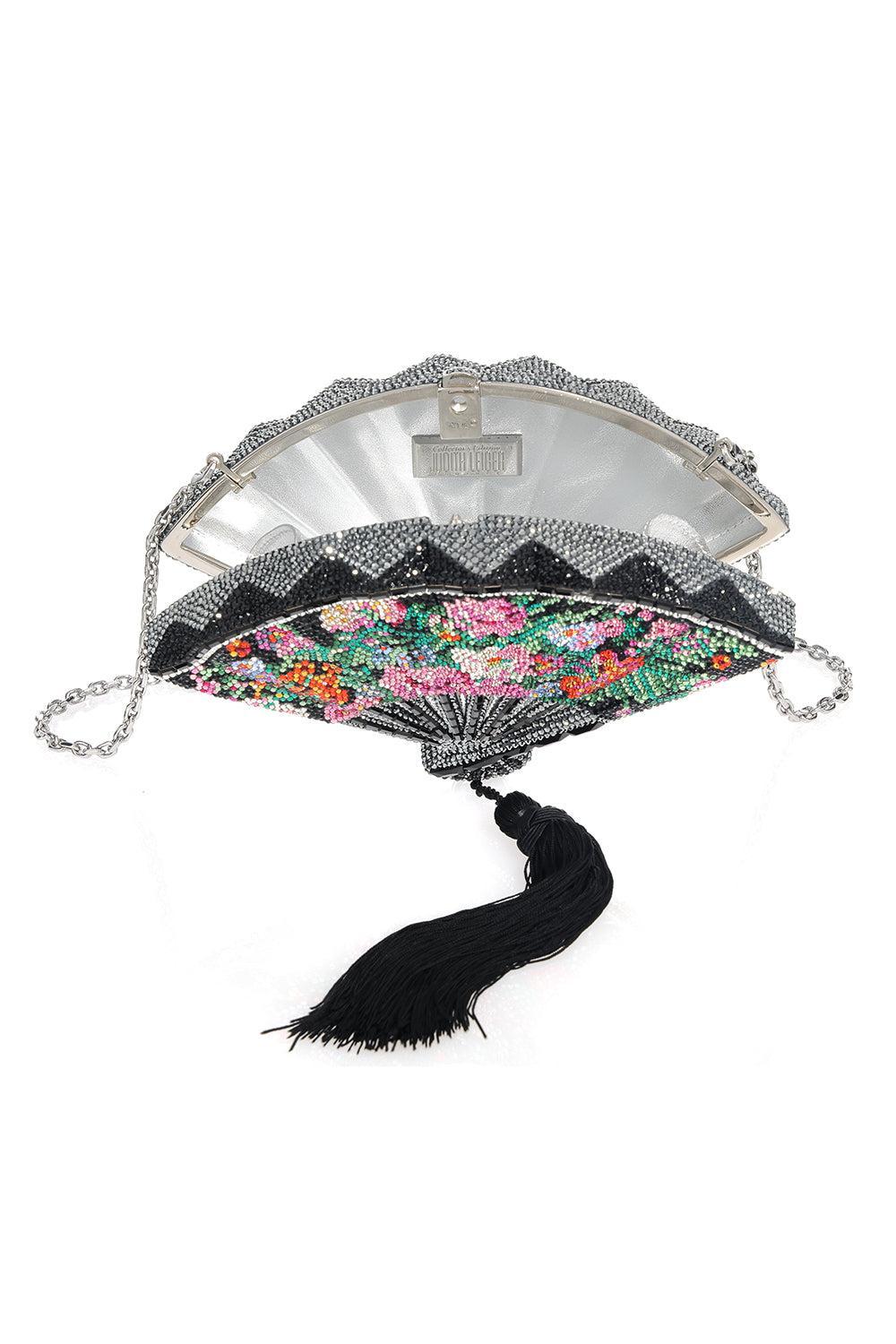 Fan Fleur Royale Bag-BLK MULT-O/S-HANDBAGEVENING-JUDITH LEIBER