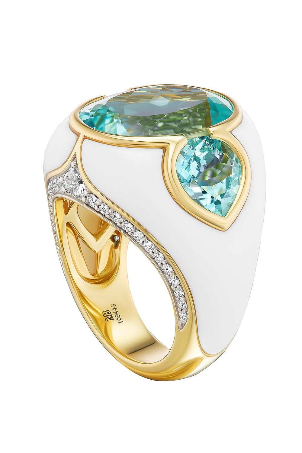  Tourmaline Agate Diamond Fosca Ring-YELLOW GOLD-6.5-JEWELRYFINE JEWELRING-MARINA B 