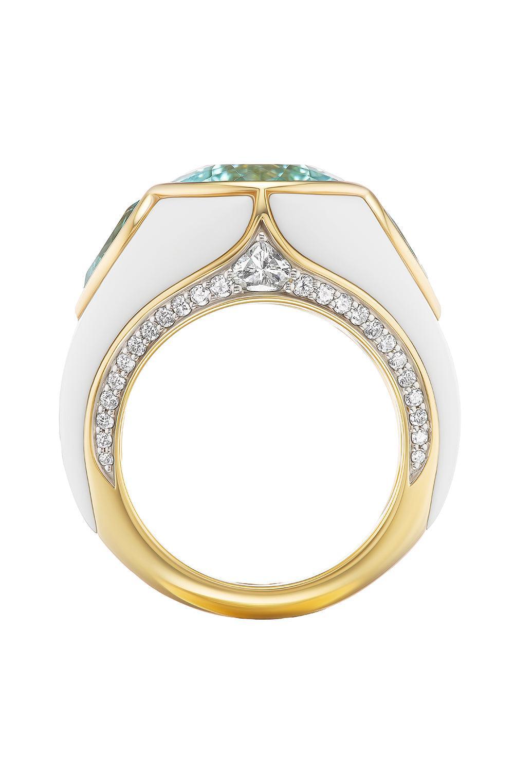  Tourmaline Agate Diamond Fosca Ring-YELLOW GOLD-6.5-JEWELRYFINE JEWELRING-MARINA B 