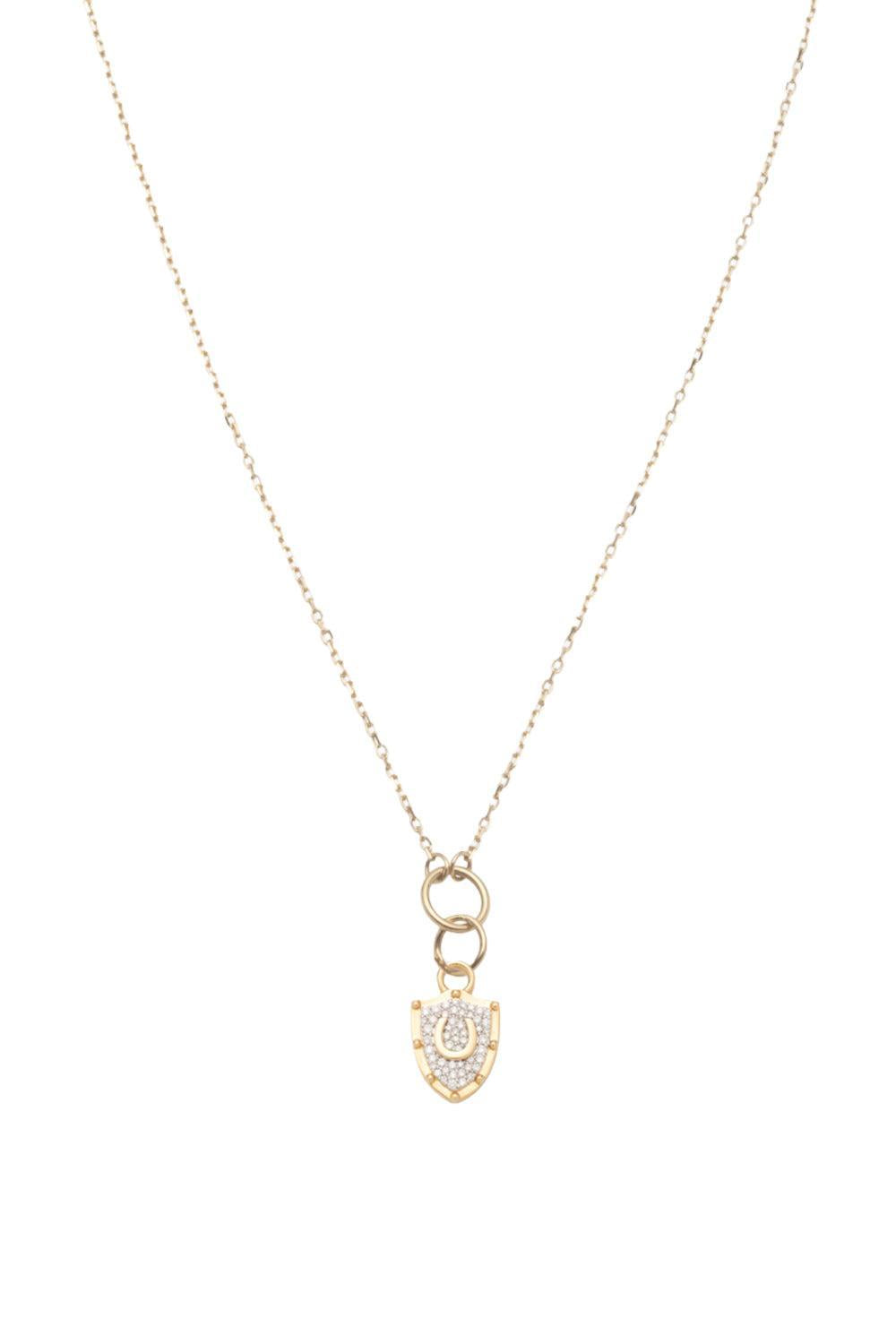 Horseshoe Protection Fine Belcher Necklace-YELLOW GOLD-JEWELRYFINE JEWELNECKLACE O-FOUNDRAE