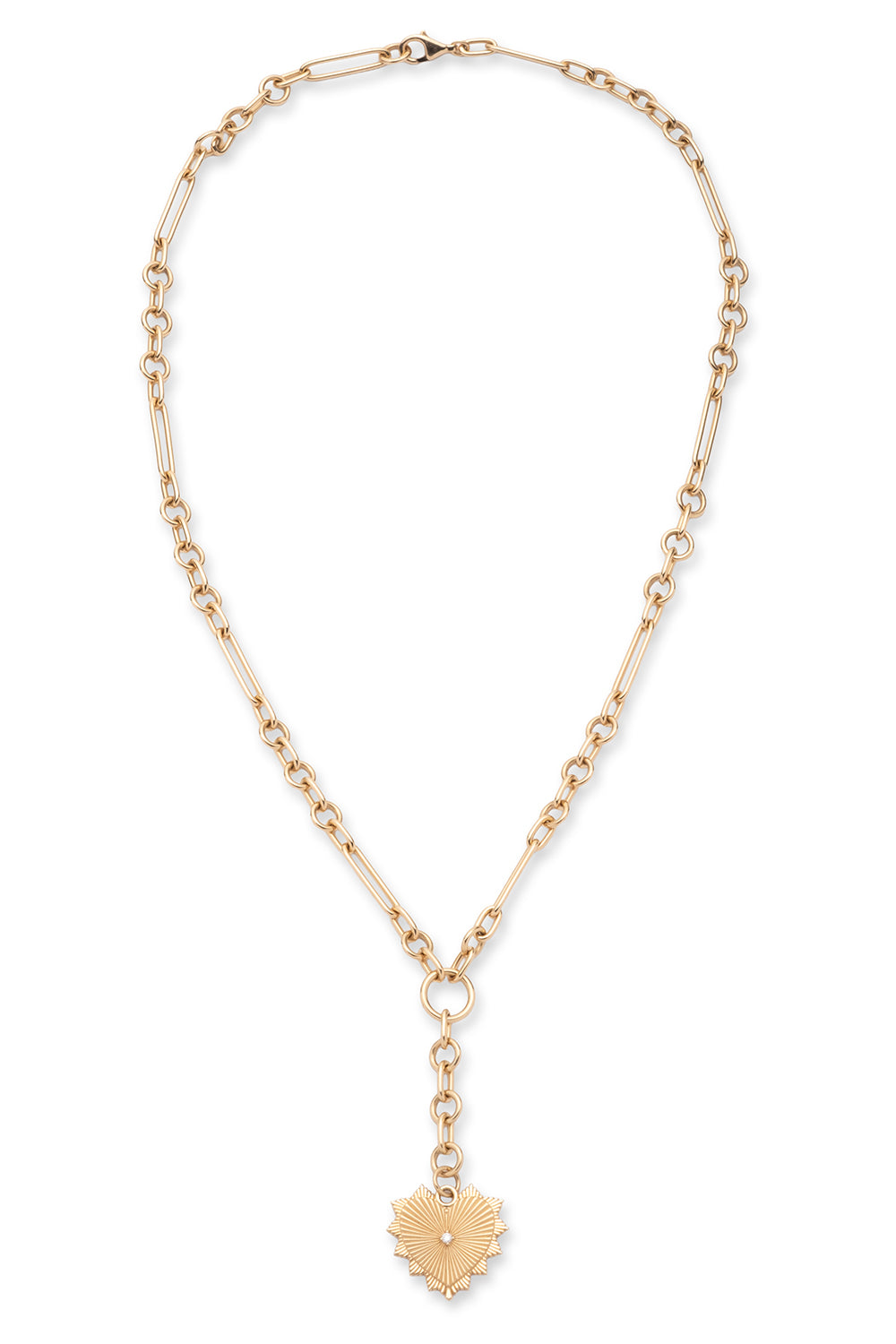 Diamond Heart Love Token Small Mixed Clip Extension Necklace