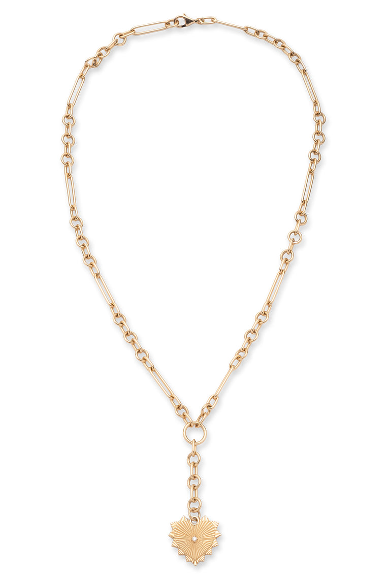 Diamond Heart Love Token Small Mixed Clip Extension Necklace