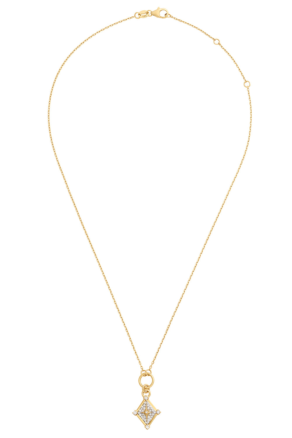 Diamond Pave Inner Light Thread Necklace