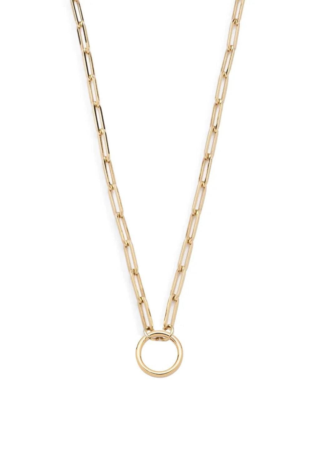 Classic Fob Open Clip Chain Necklace-YELLOW GOLD-18-JEWELRYFINE JEWELNECKLACE O-FOUNDRAE
