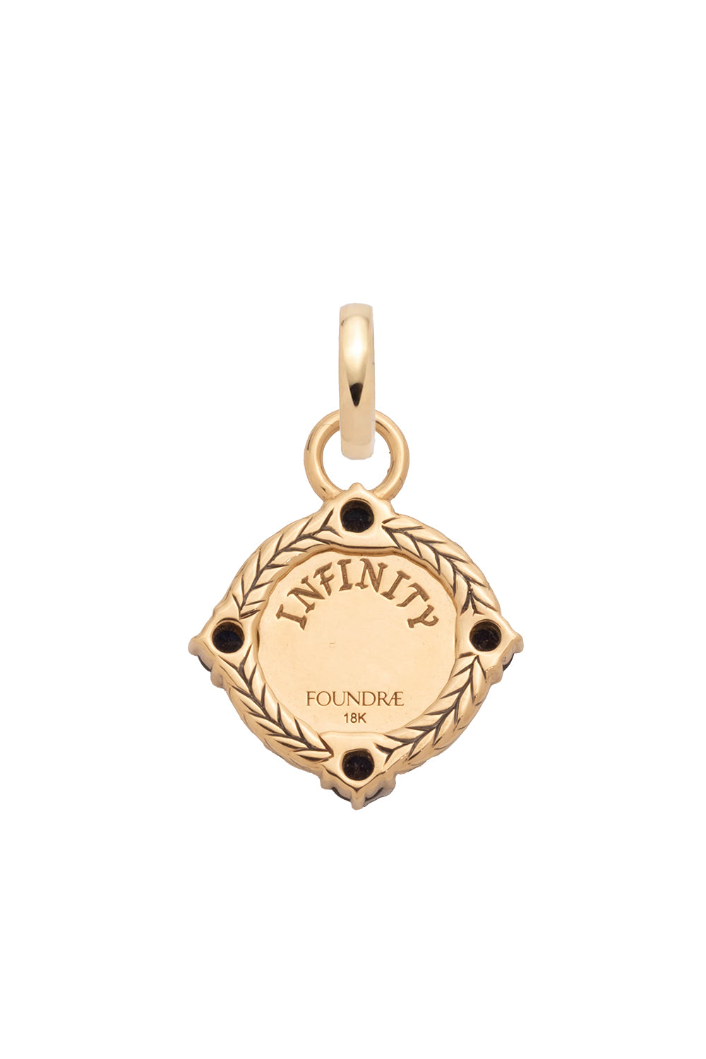 Diamond Infinity Braided Wheat Miniature Medallion