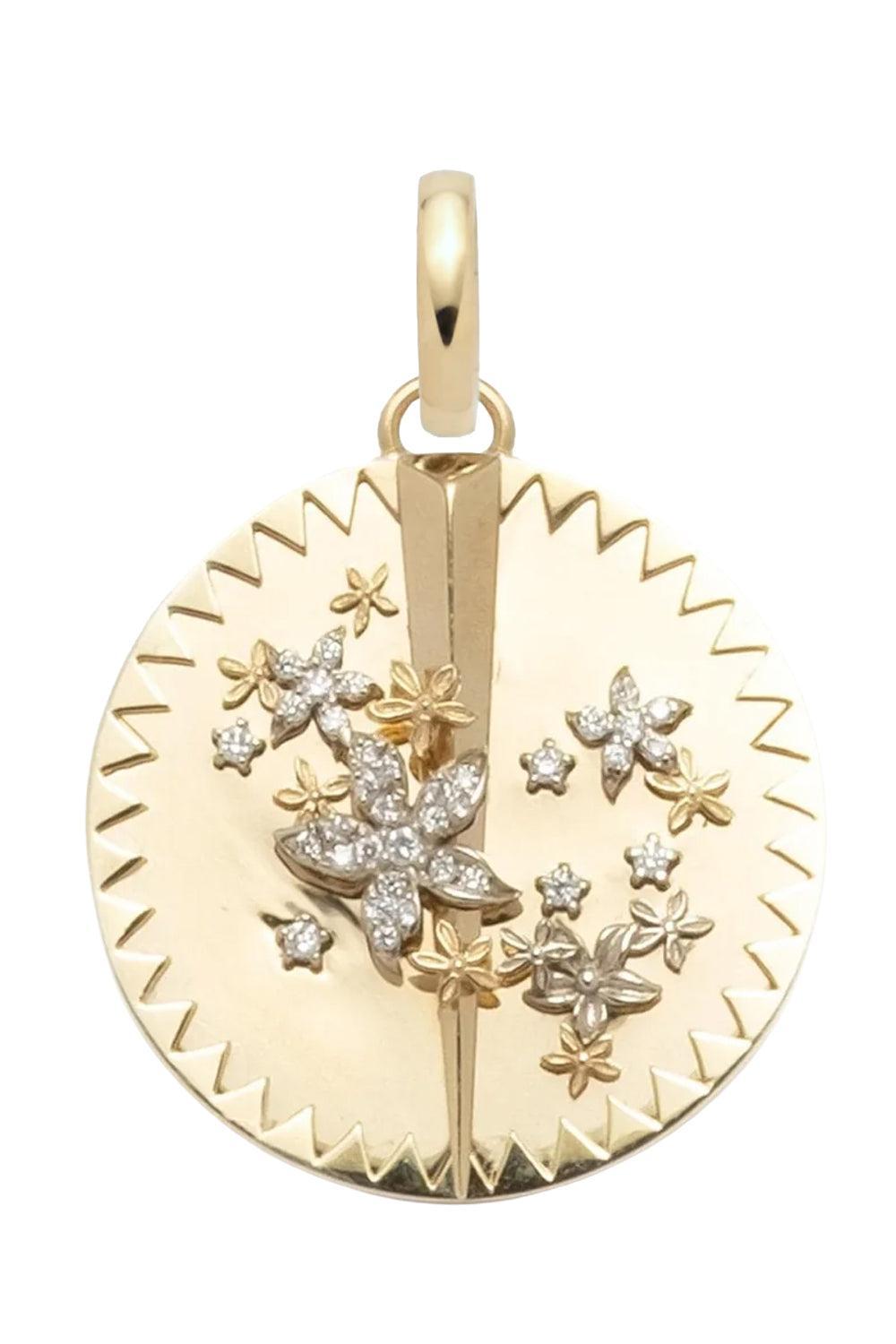Resilience - Blossoms Large Specialty Medallion-YELLOW GOLD-JEWELRYFINE JEWELPENDANT-FOUNDRAE
