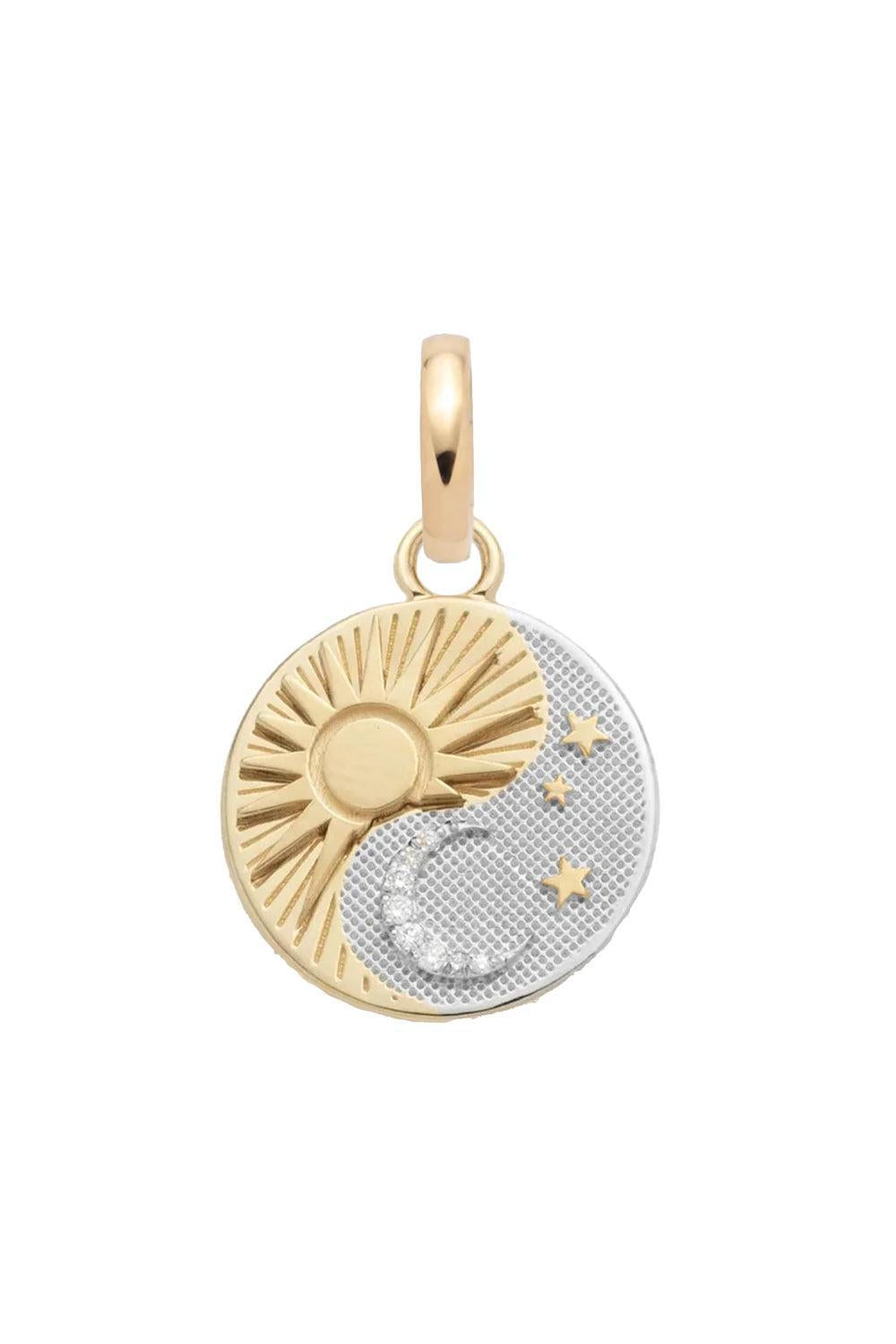 Diamond Balance Baby Medallion-YG/WG-JEWELRYFINE JEWELPENDANT-FOUNDRAE
