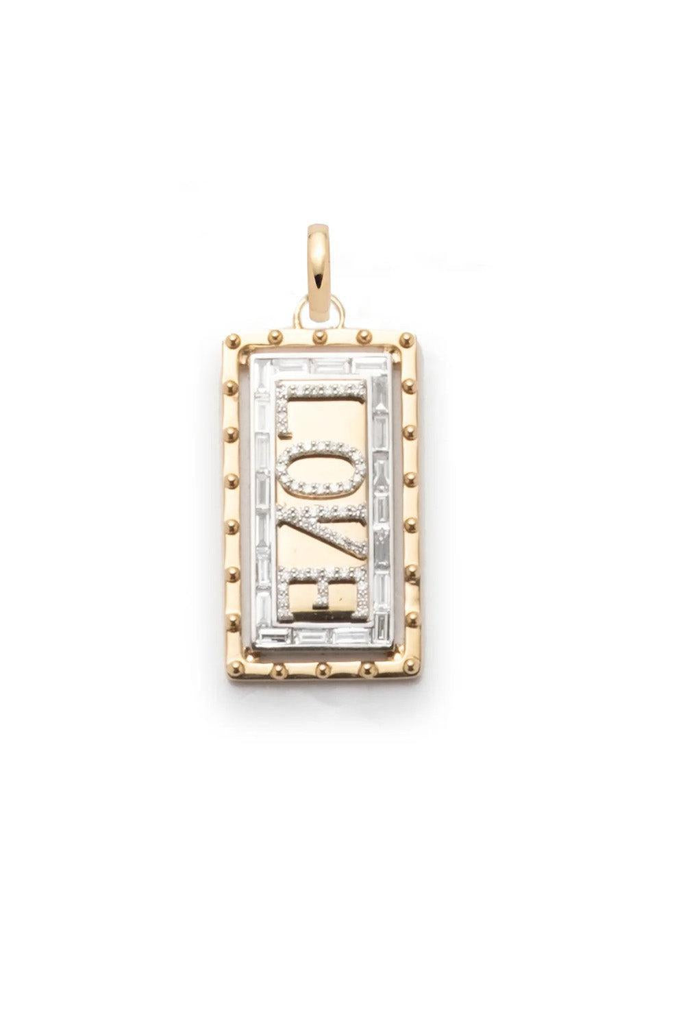 Lovestruck - Medium Pierced Diamond Love Pendant-YELLOW GOLD-JEWELRYFINE JEWELPENDANT-FOUNDRAE