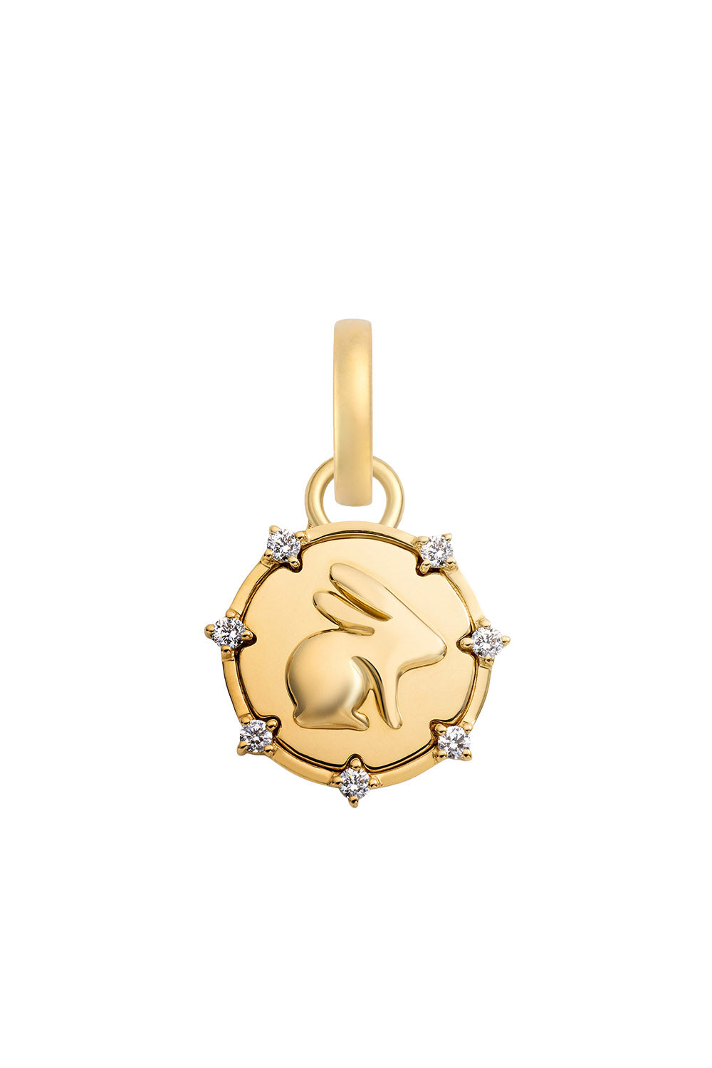 Diamond True Love Bunny Miniature Medallion