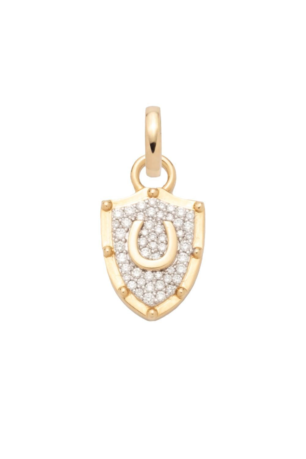 Horseshoe Crest Miniature Pendant-YELLOW GOLD-JEWELRYFINE JEWELPENDANT-FOUNDRAE