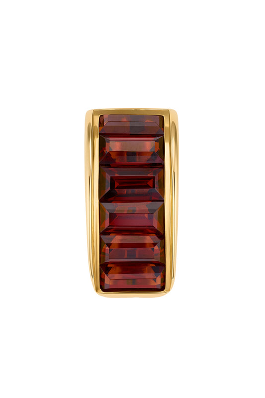 Garnet Baguette Bail Link-YELLOW GOLD-JEWELRYFINE JEWELPENDANT-FOUNDRAE