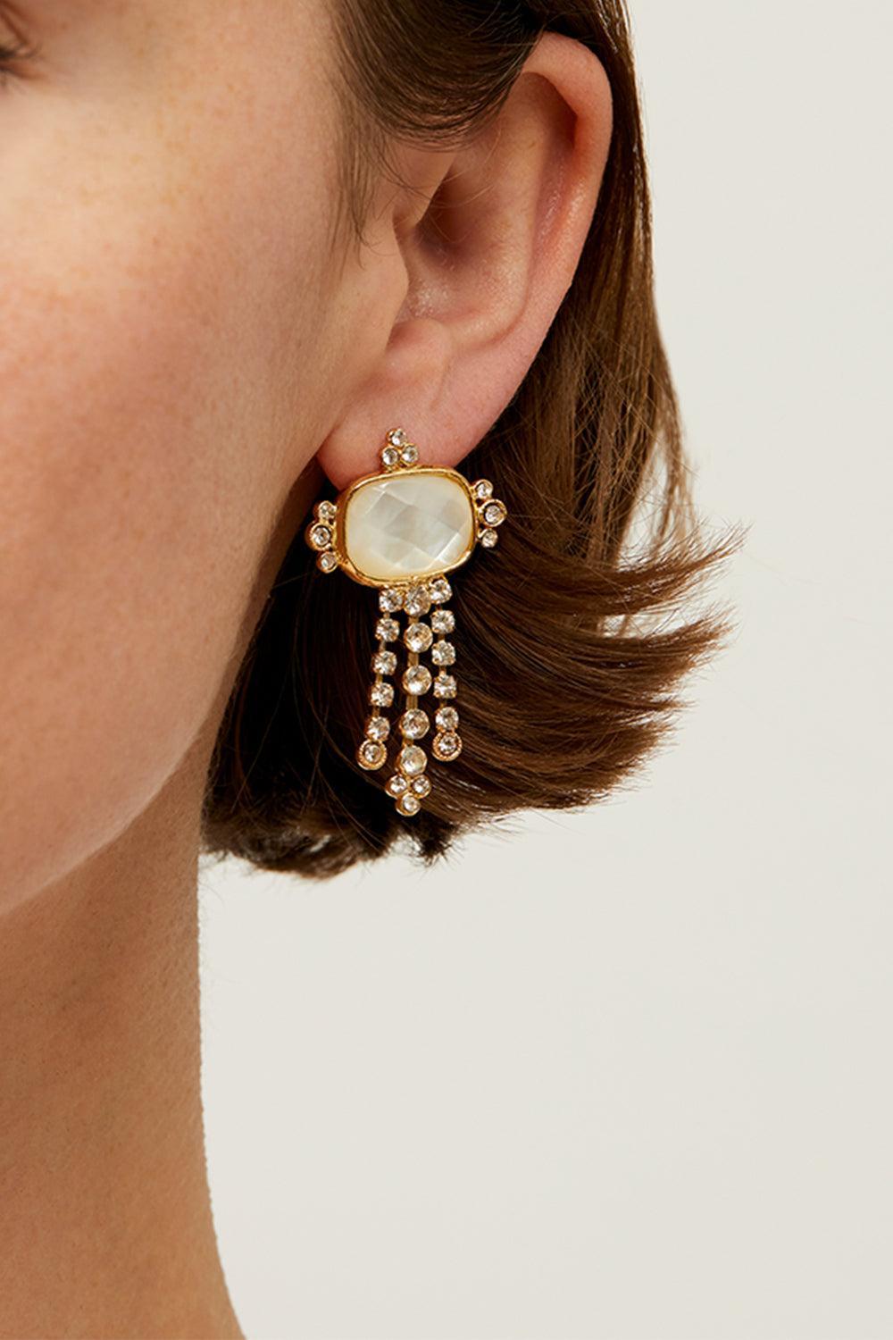White Tiki Earrings-WHITE-JEWELRYBOUTIQUEEARRING-GAS BIJOUX