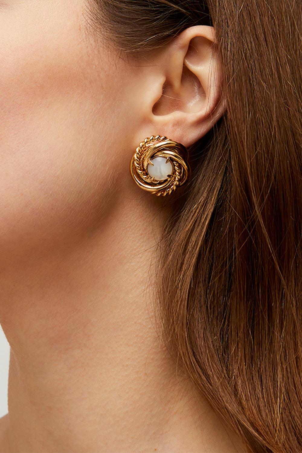 Pearl Atika Stud Earrings-WHITE-JEWELRYBOUTIQUEEARRING-GAS BIJOUX