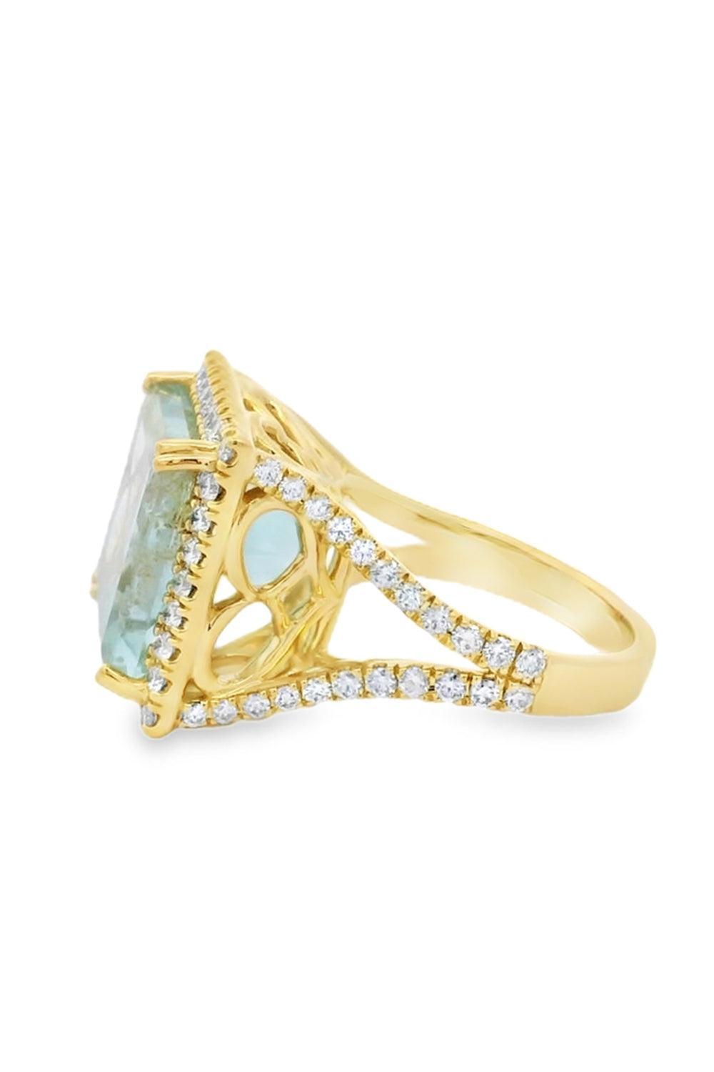 Greeen Beryl Diamond Ring-YELLOW GOLD-5.75-JEWELRYFINE JEWELRING-LISA NIK