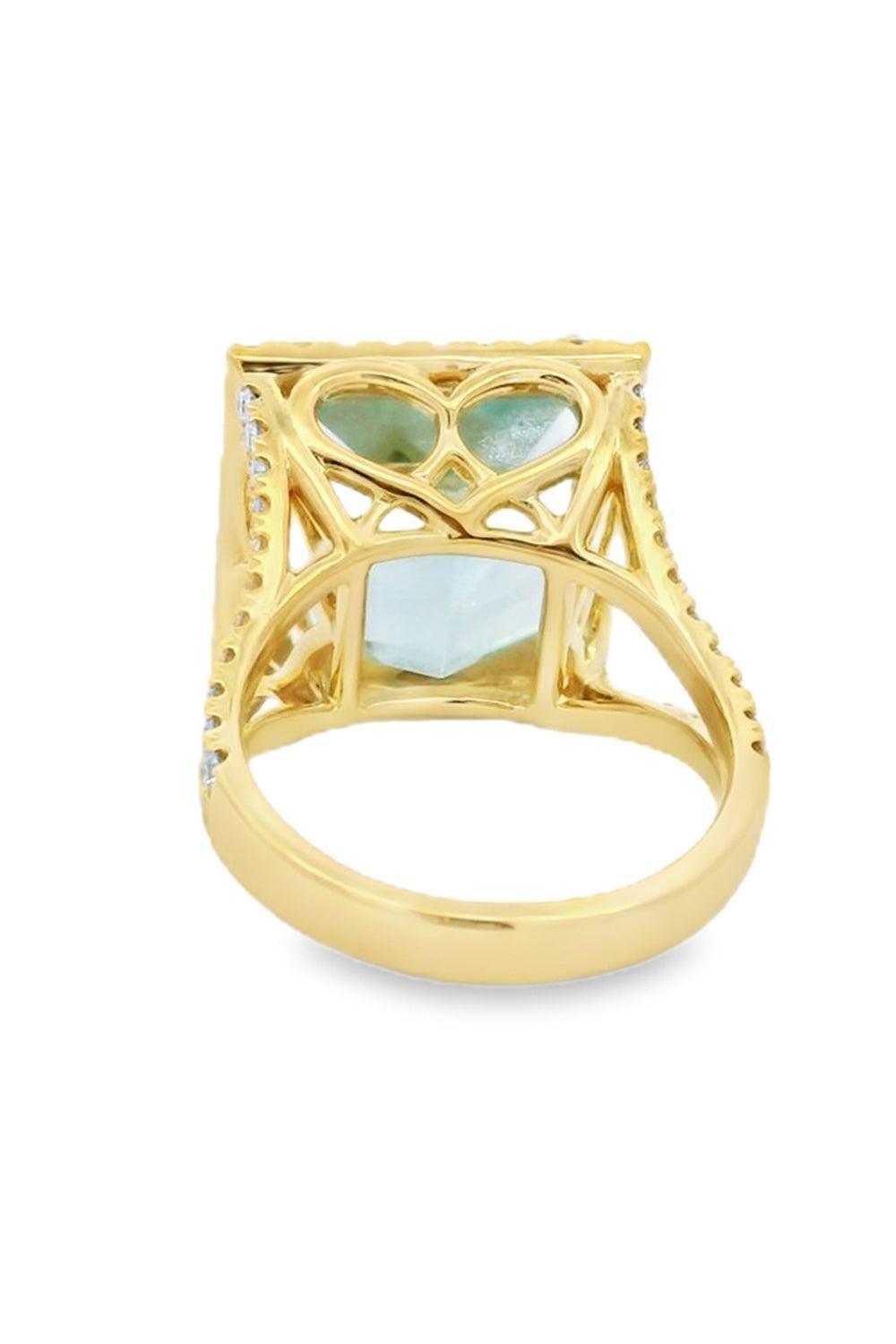 Greeen Beryl Diamond Ring-YELLOW GOLD-5.75-JEWELRYFINE JEWELRING-LISA NIK