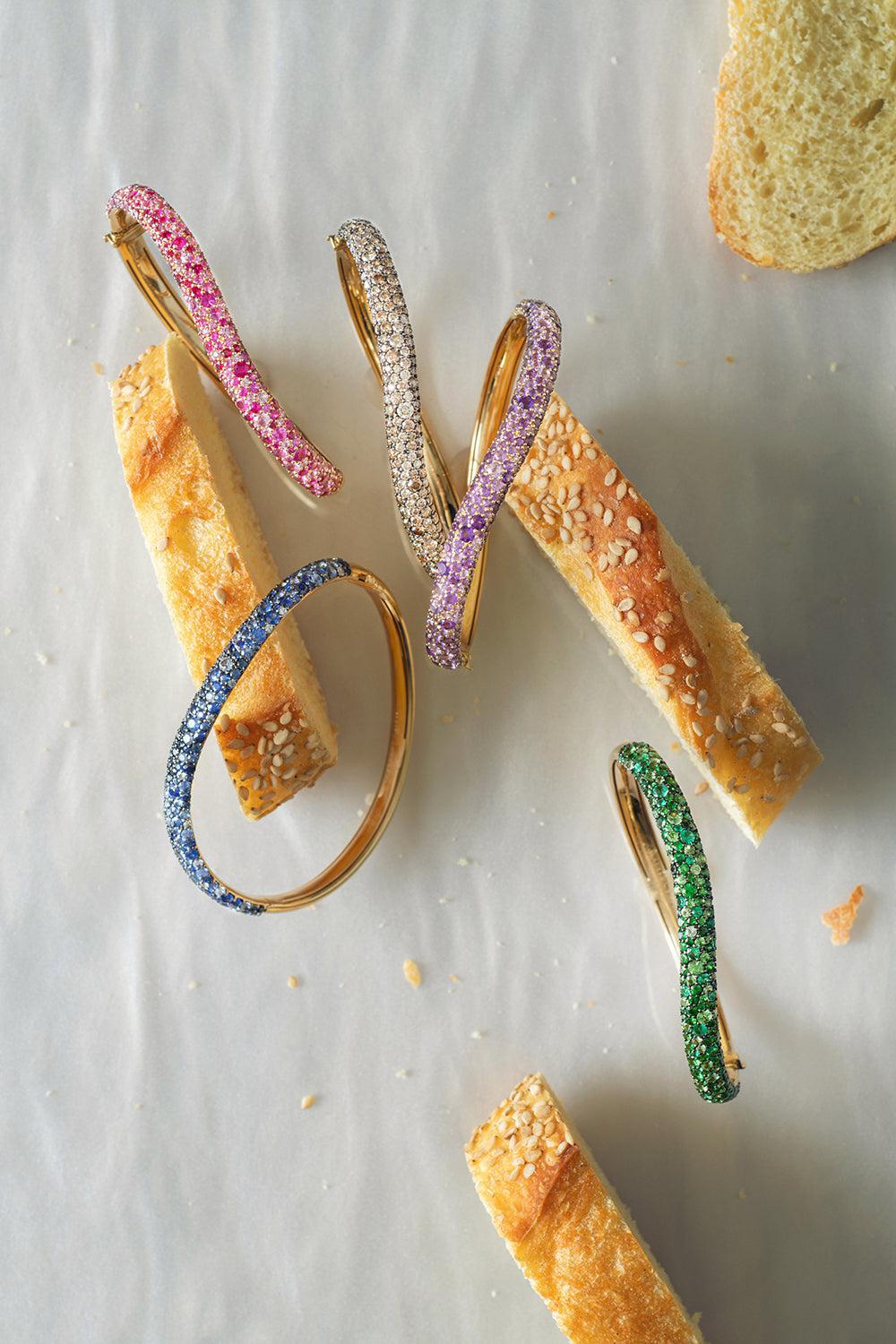 Amethyst Julian Wave Bracelet - Yellow Gold-YELLOW GOLD-6.5-JEWELRYFINE JEWELBRACELET O-WALTERS FAITH