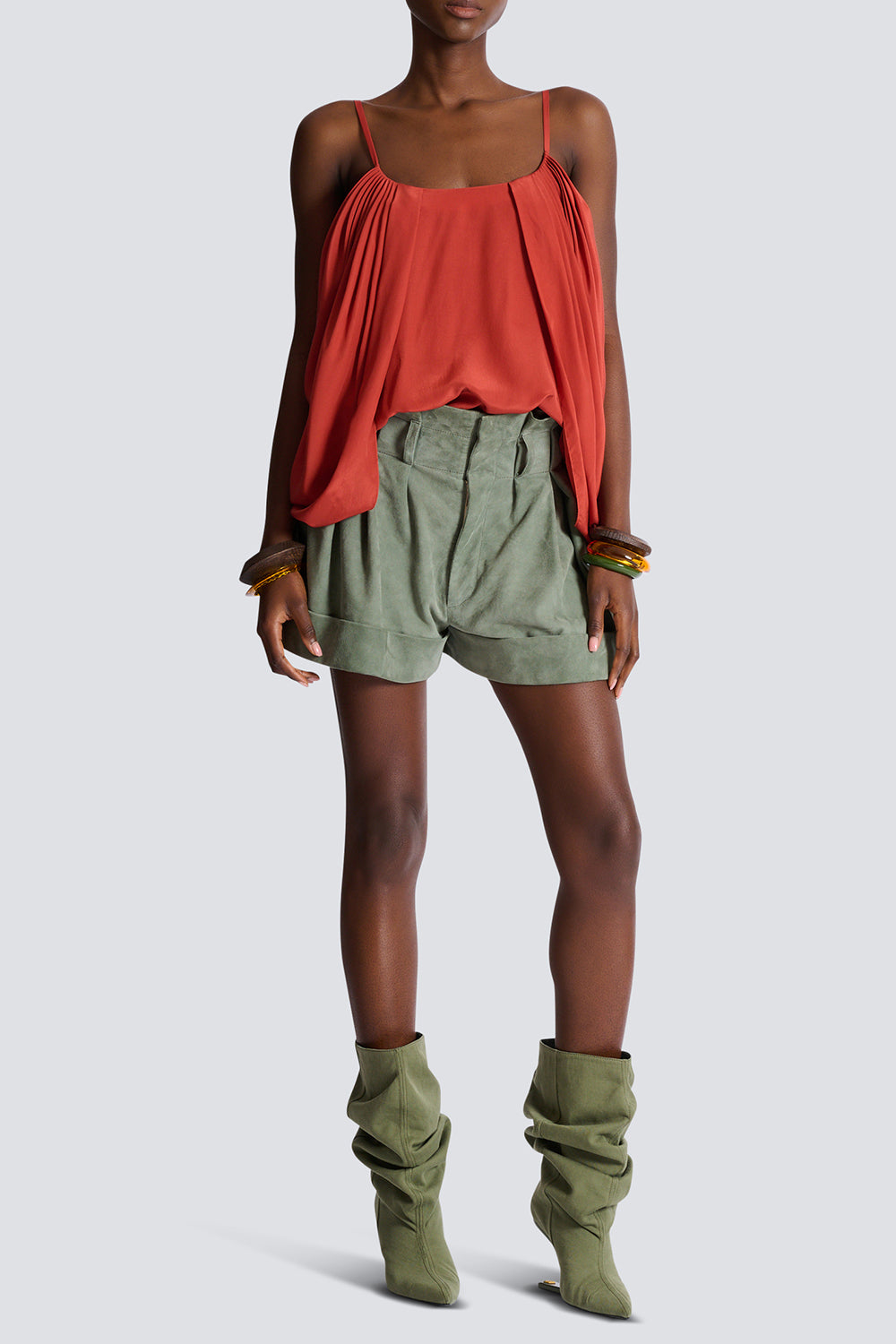 Thin Strap Drape Top