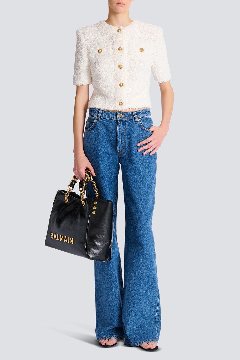 Short Sleeve Button Light Knit Cardigan | BALMAIN – Marissa