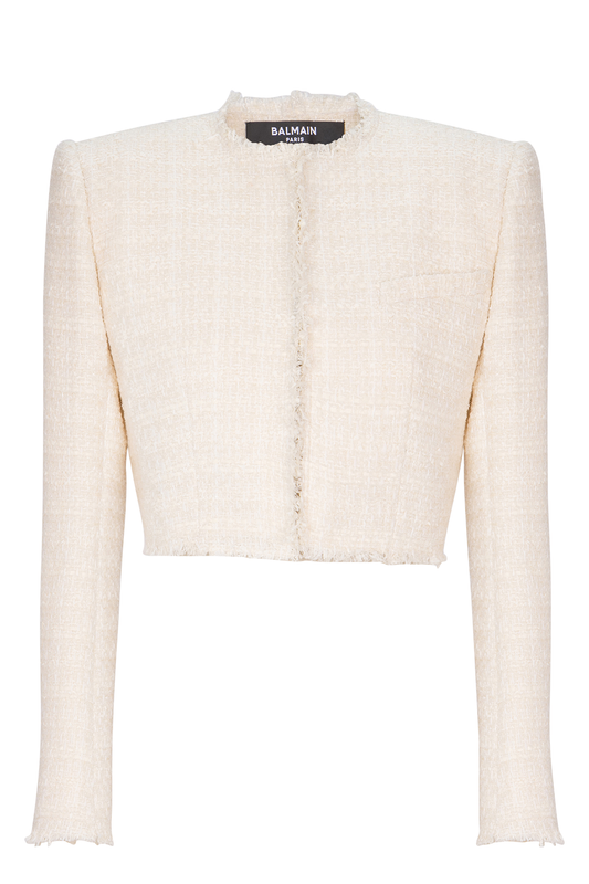 Spencer Crop Jacket - Blanc