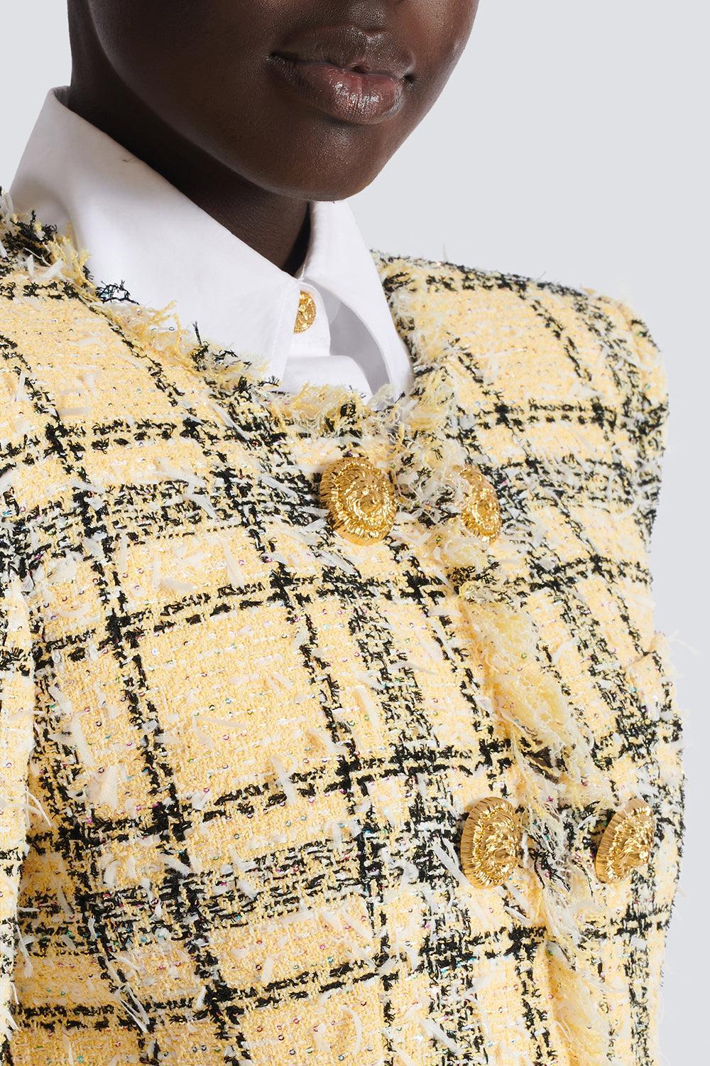 Spencer Crop Jacket-MULTI-36-CLOTHINGJACKETBLAZERS-BALMAIN