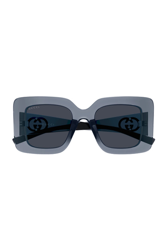 Oversized Square Sunglasses - Grey Blue