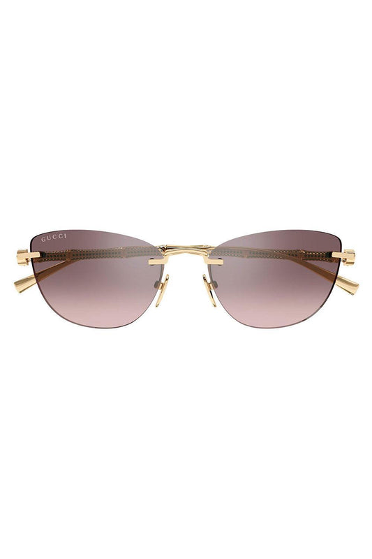 Cat Eye Bamboo Sunglasses-GOLD-ACCESSORIESUNGLASSES-GUCCI