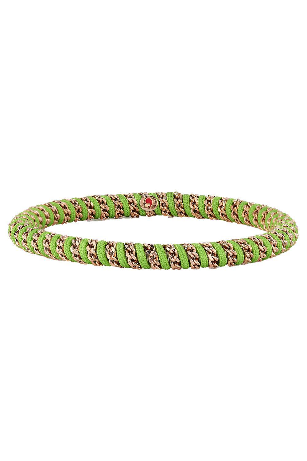 Light Green Gio Stretch Bracelet - Rose Gold-ROSE GOLD-JEWELRYFINE JEWELBRACELET O-ROBERTO DEMEGLIO