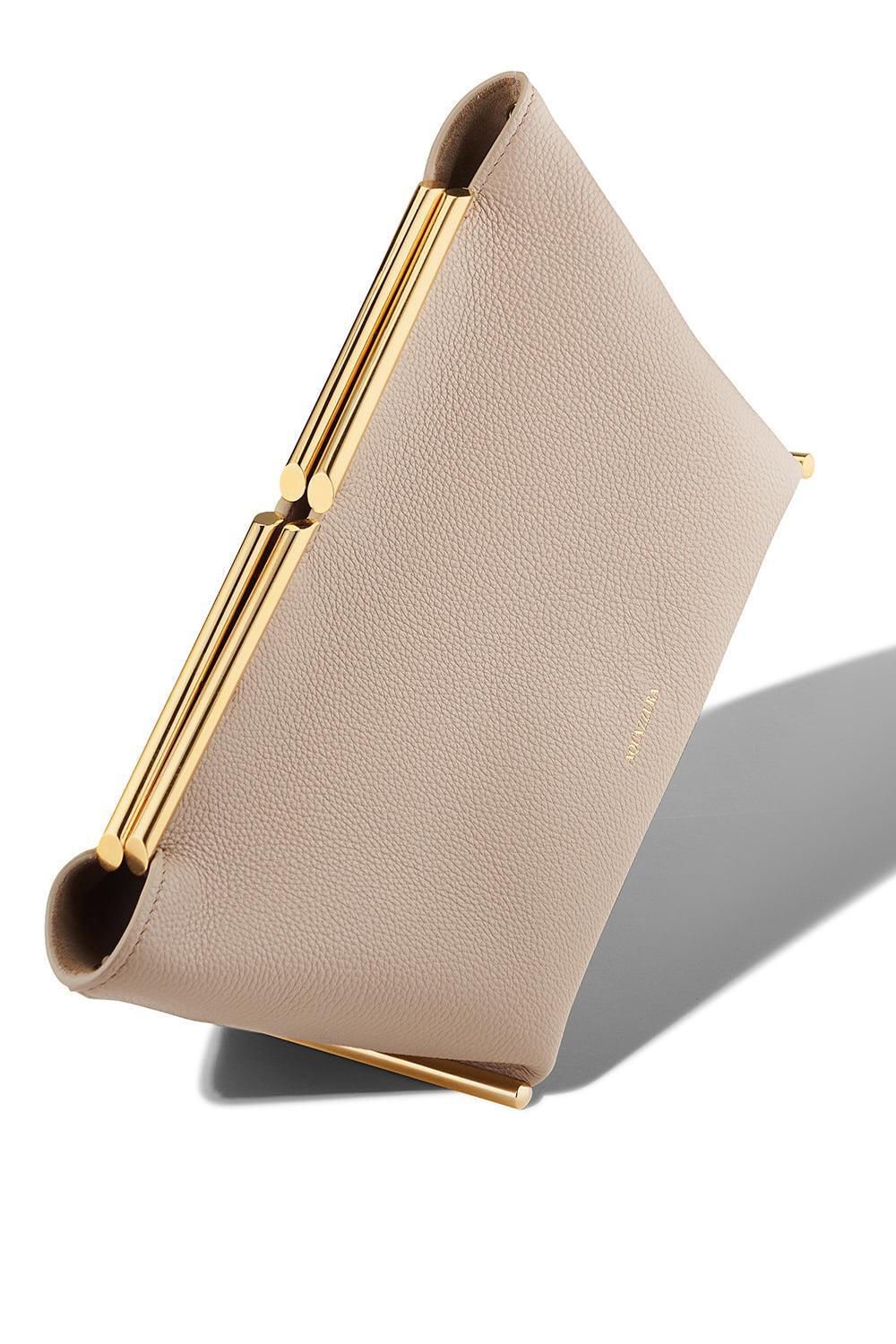 Galerie Clutch - Meringue Light Gold-GOLD-HANDBAGCLUTCHES-AQUAZZURA